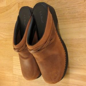 L.L. Bean Braided Leather Clogs
